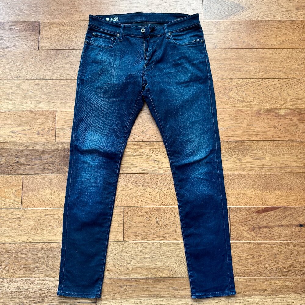 G-Star Revend Super Slim Jeans - Dark Aged - Size W34 L34